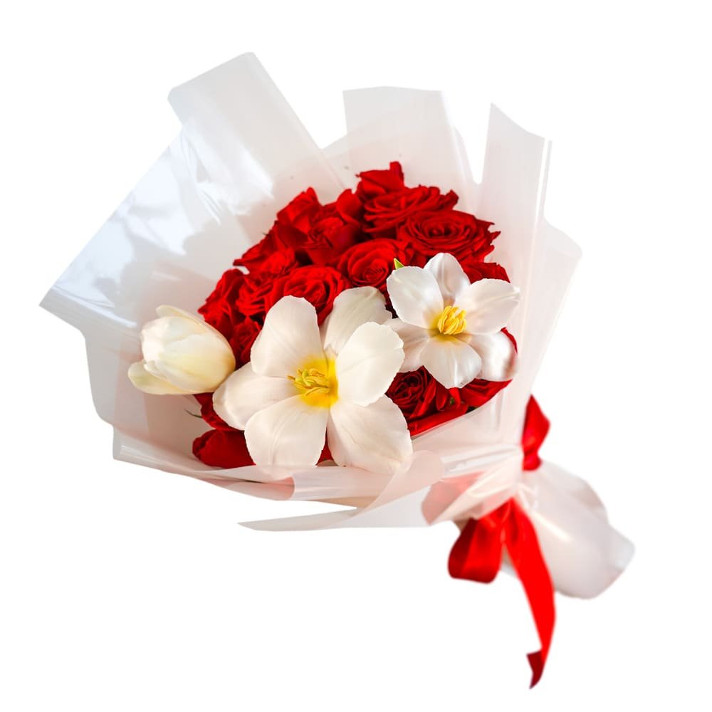 Tulip Rose Bouquet - Rosesland USA - Tulip Flower Bouquet